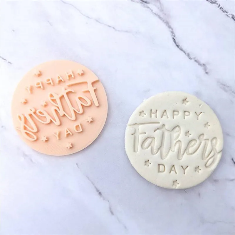 Happy Father's Day Style 1 - Cookie Stamp Embosser 3D Custom Baking Tool