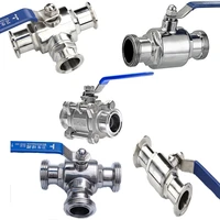 sanitary ball valve 12 to 1 12 2 way 3 way stainless steel ss304 for homebrewing valve food grade