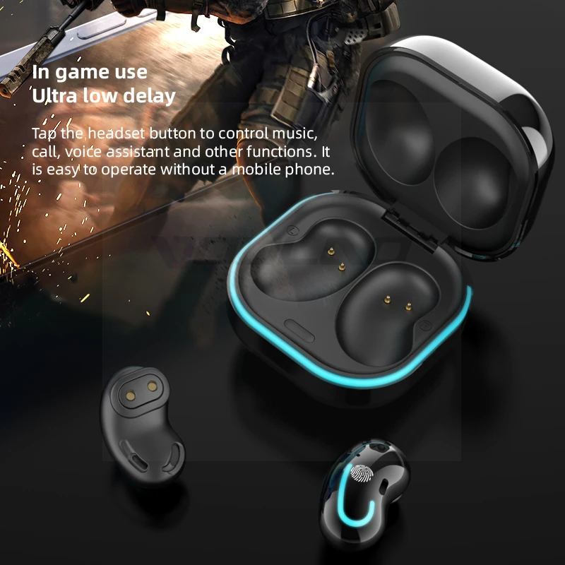 

Wireless Headphones With Microphone Bluetooth 5.1 Bluetooth Earphones Noise Cancelling Sport Waterproof Headsets 9D HiFi Earbuds