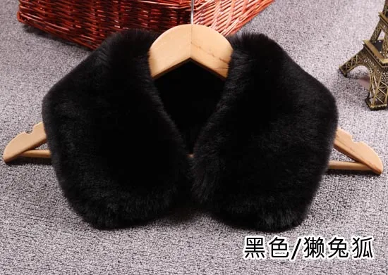 38 Qearlstar Women Scarf New Faux Fur Collar 55cm Women Children Jackets Coat Hood Fur Decor Shawl Soft Warm Luxury Scarves ZKG15 - Цвет: 38