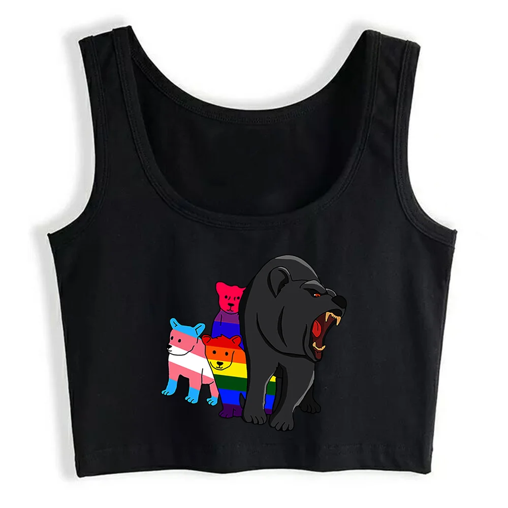 

Crop Top Women Mama Bear Bisexual Transgender Lgbt Emo Grunge Y2k Aesthetic Tank Top Female Clothes