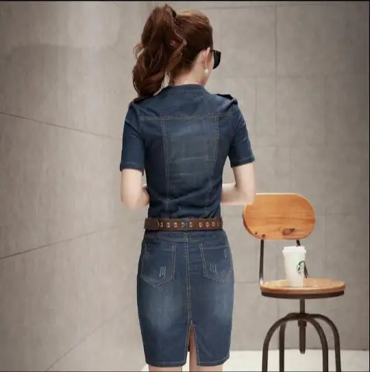 Джинсовые платья-карандаш 2020 Летний стиль сексуальное женское джинсовое платье