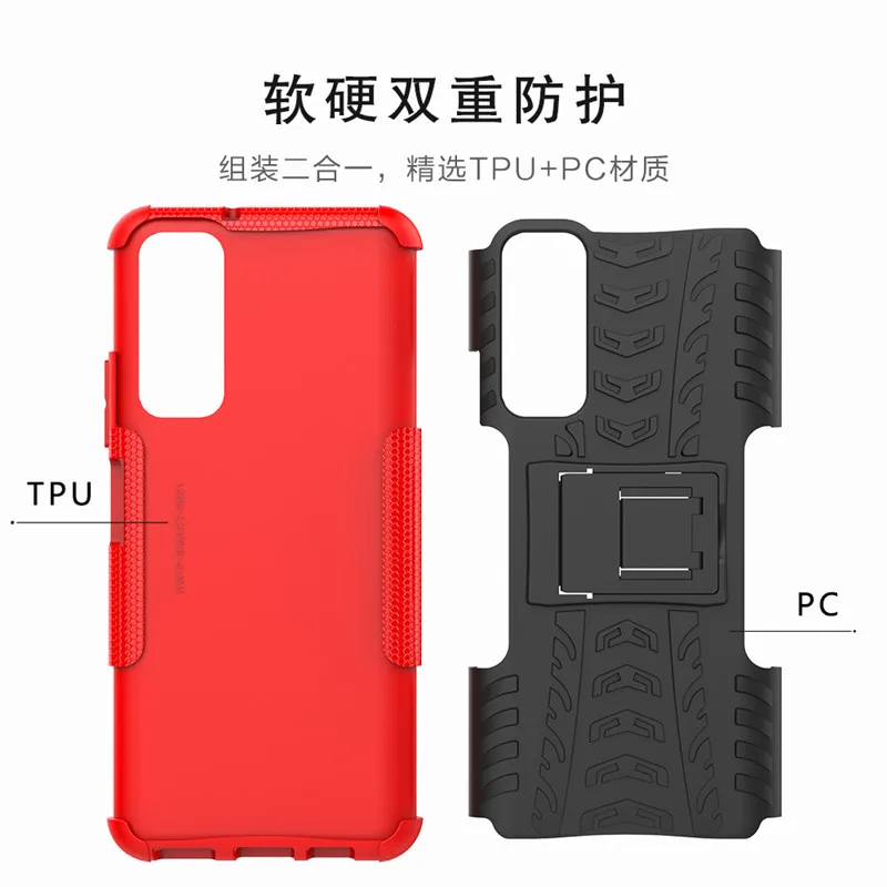 for huawei p smart z 2021 2020 2019 case anti knock bumper heavy duty armor stand cover for psmart plus 2018 silicon shell coque free global shipping