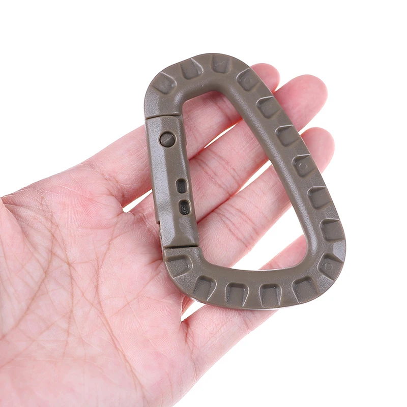 

5Pcs D Shape Quick Release Mountaineering Buckle Snap Clip Plastic Carabiner Climbing Carabiner Hook Keychain Accessories