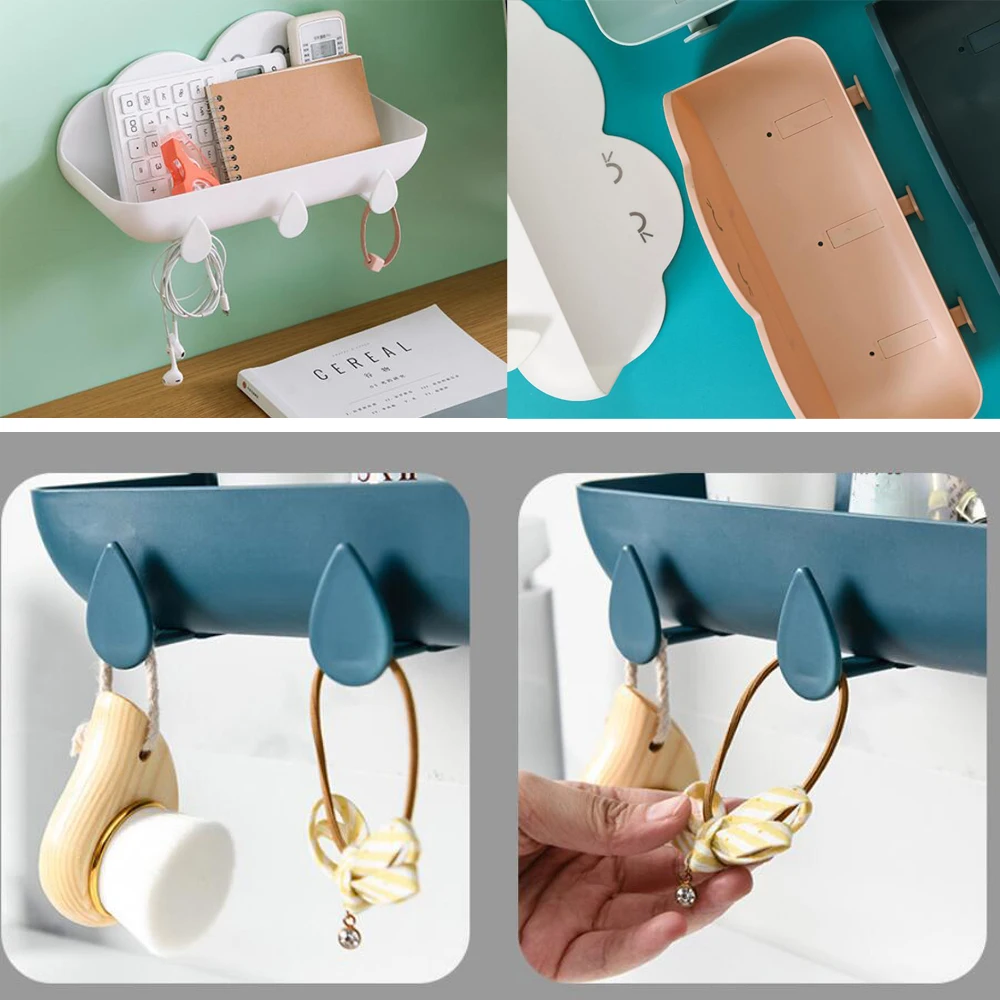 Полка для хранения в ванную комнату без перфорации облачные полки душа настенная