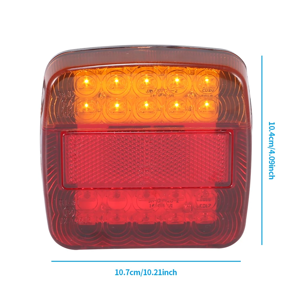 

Universal 2pcs Square Trailer Tail Light Car Taillight Stop Indicator Lights Led Car Indicator Lamp For Trucks Trailers Buses