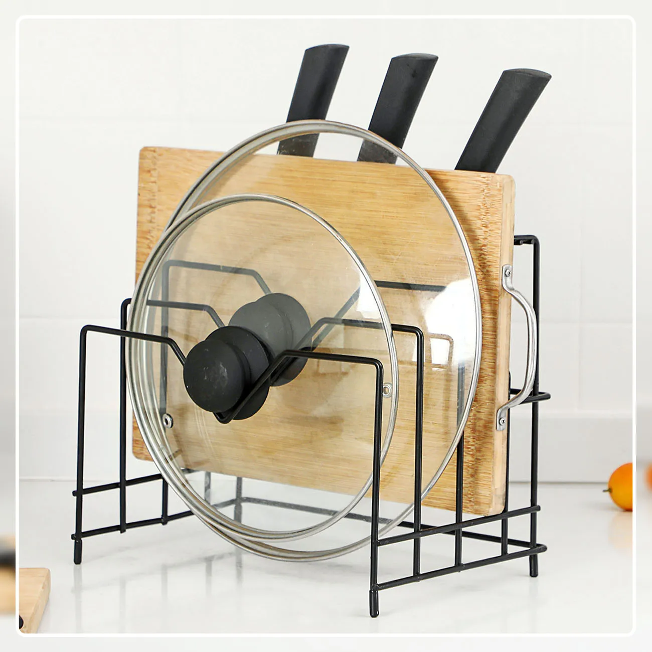 

Многофункциональная полка для крышки кастрюли разделочная доска кронштейн для хранения кухонная разделочная доска стойка для ножей