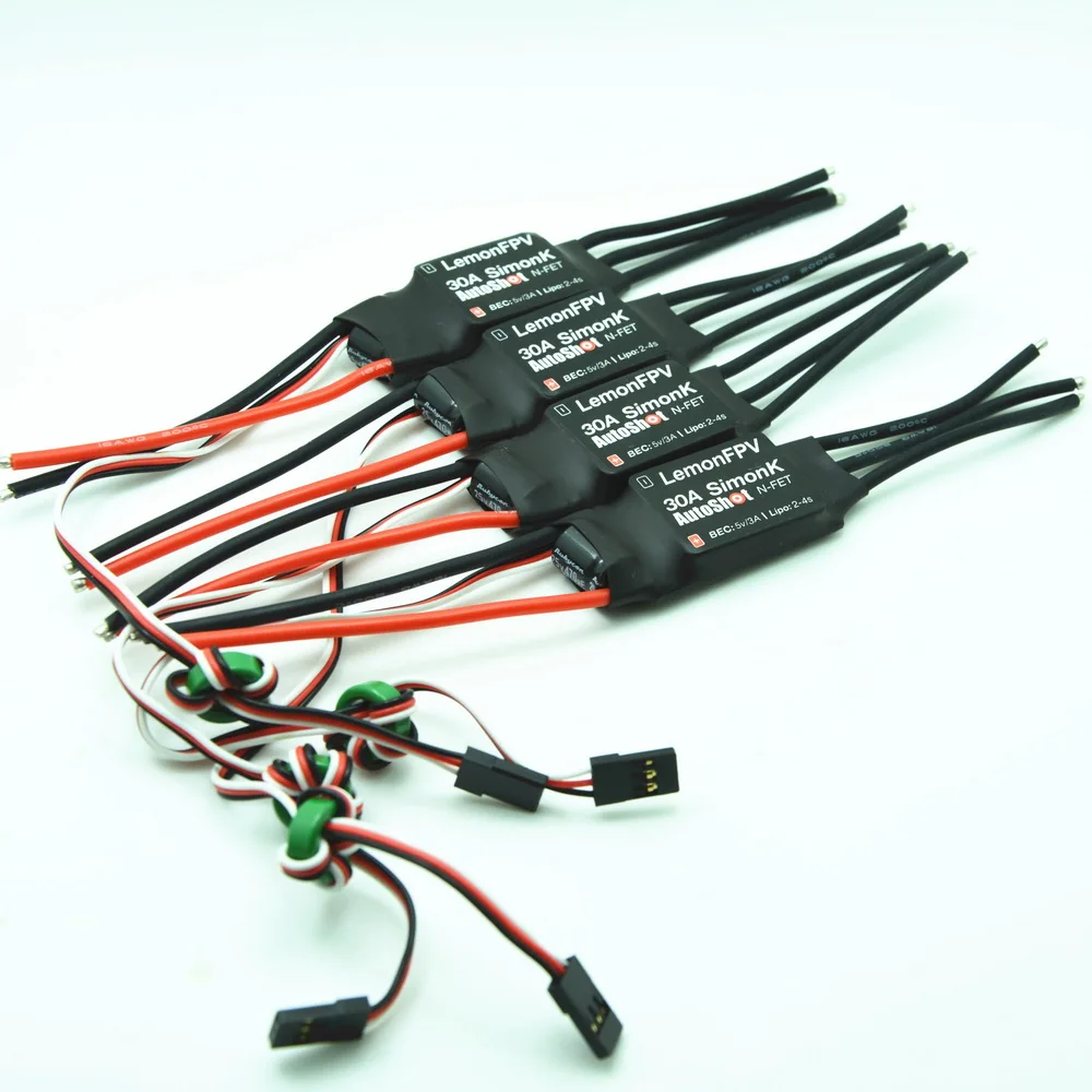 Контроллер скорости LemonFPV 2-4S Lipo 30A SimonK ESC w/ 3A 5V UBEC для F450 F500 RC квадрокоптера | Игрушки
