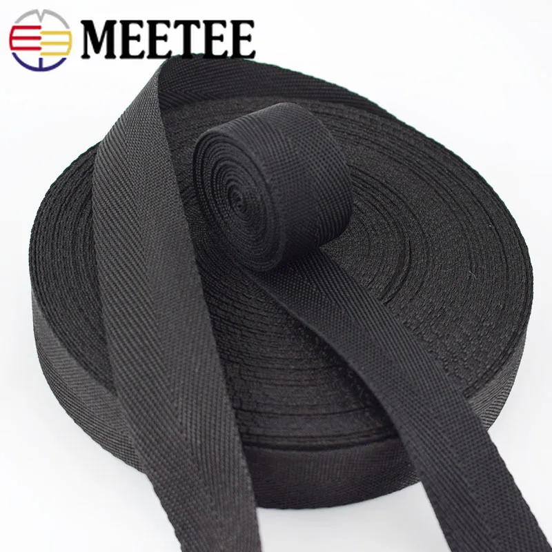 18M 0.9mm Thick Black Polypropylene PP Webbing Ribbon Band Strap Tape For Backpack Knapsack Belt DIY Garments Sewing Accessories|Тесьма| |