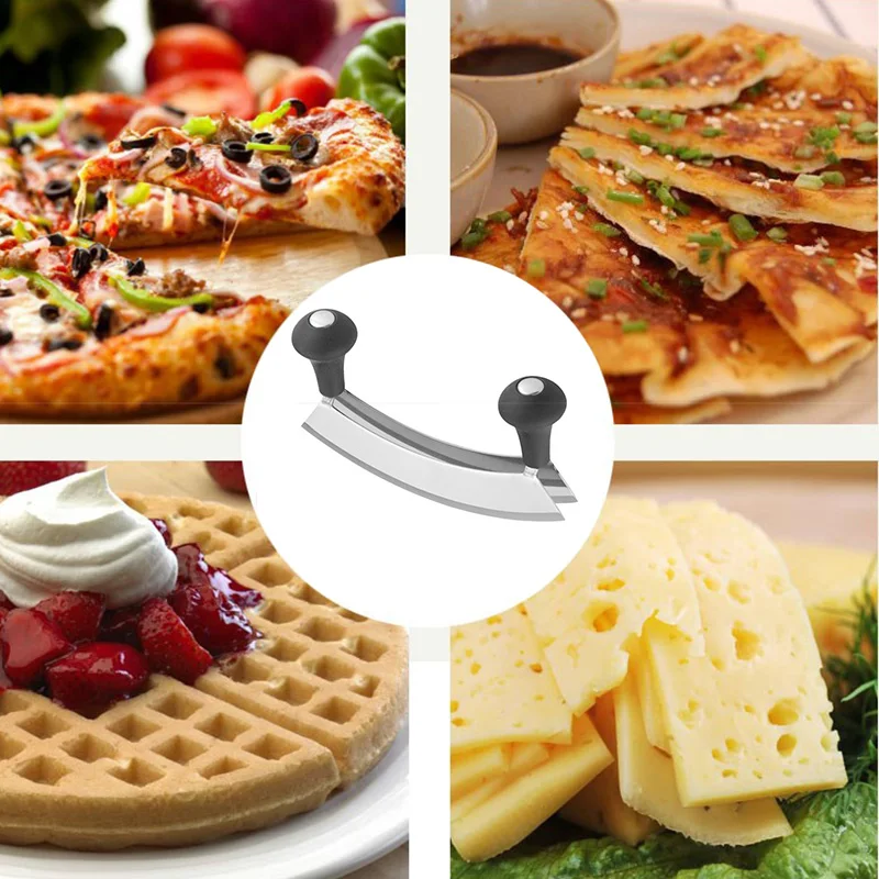 

Double-sided Stainless Steel Chopper Cutlery with Plastic Handle Double-sided Thickening Restaurant Kitchen Tools YG