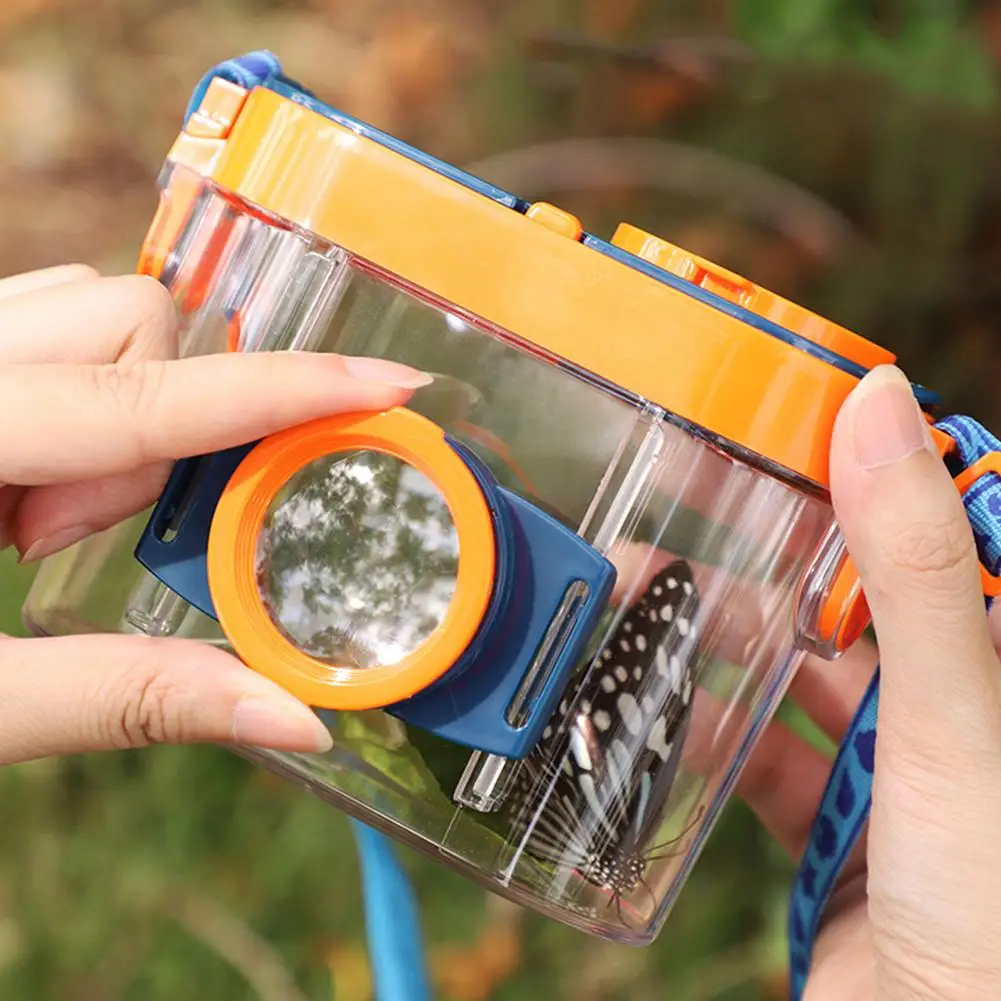 

Kids Bug Observation Exploration Toy Insect Viewer Magnifier Box With Tweezers Outdoor Adventure Sports Games Gift For Boy