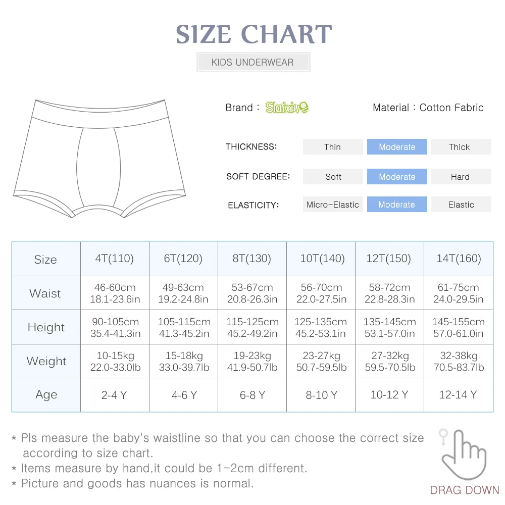 

SLAIXIU 4 Pcs/lot Kids Boys Underwear Cotton Shorts Boxer briefs Panties basketball Pattern Soft Children's Underpants 4-14y