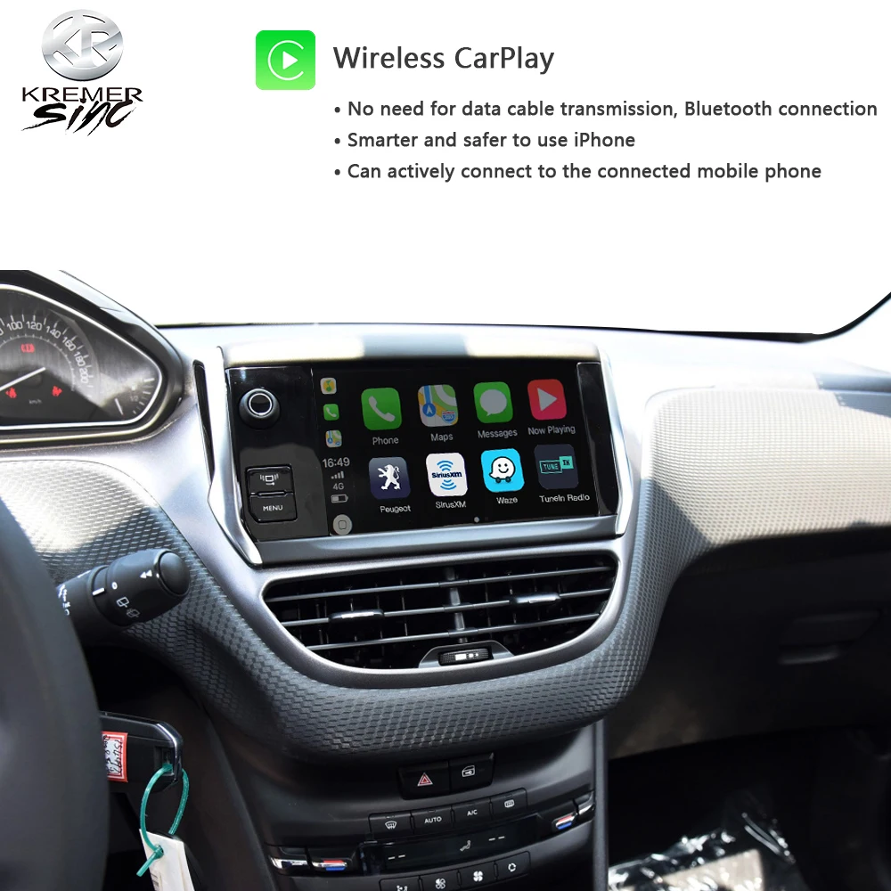 Беспроводная Модифицированная коробка CarPlay Android для Peugeot iSmart автомобильная