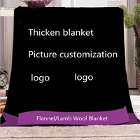 luxury 3d custom print flannel blankets high grade lambswool blankets and sofa blankets super soft and comfortable blanket