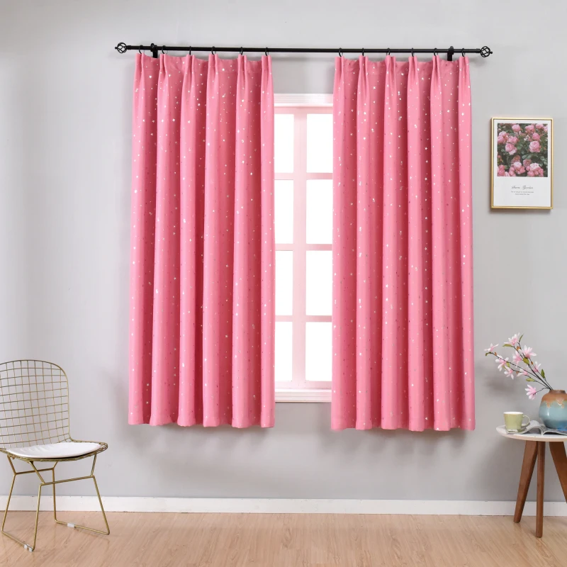 Занавеска со звездами серый мультяшный фотоэлемент для маленького окна