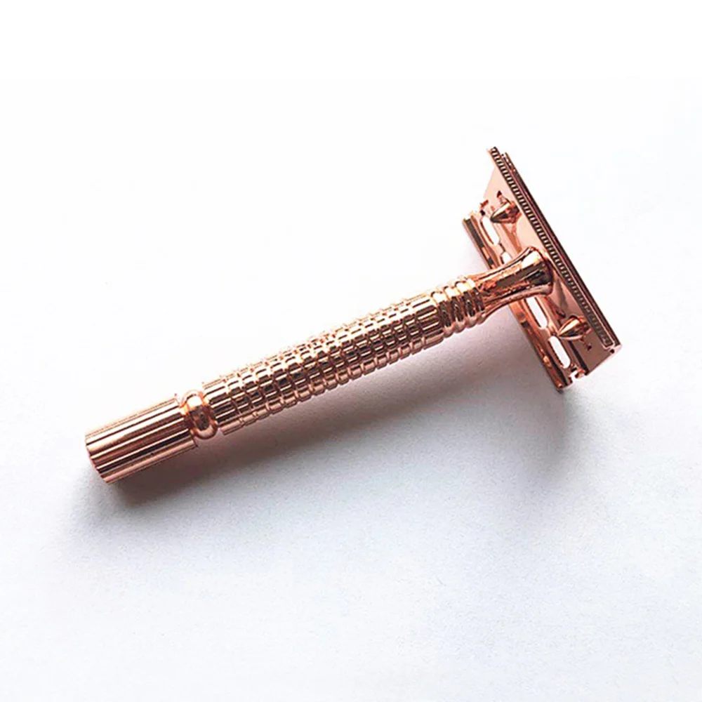 

Short Handle Classic Safety Razor Double Edge Mens Shaving Razor Gift Box Pack Cure Handle, 1 Razor & 1 blades