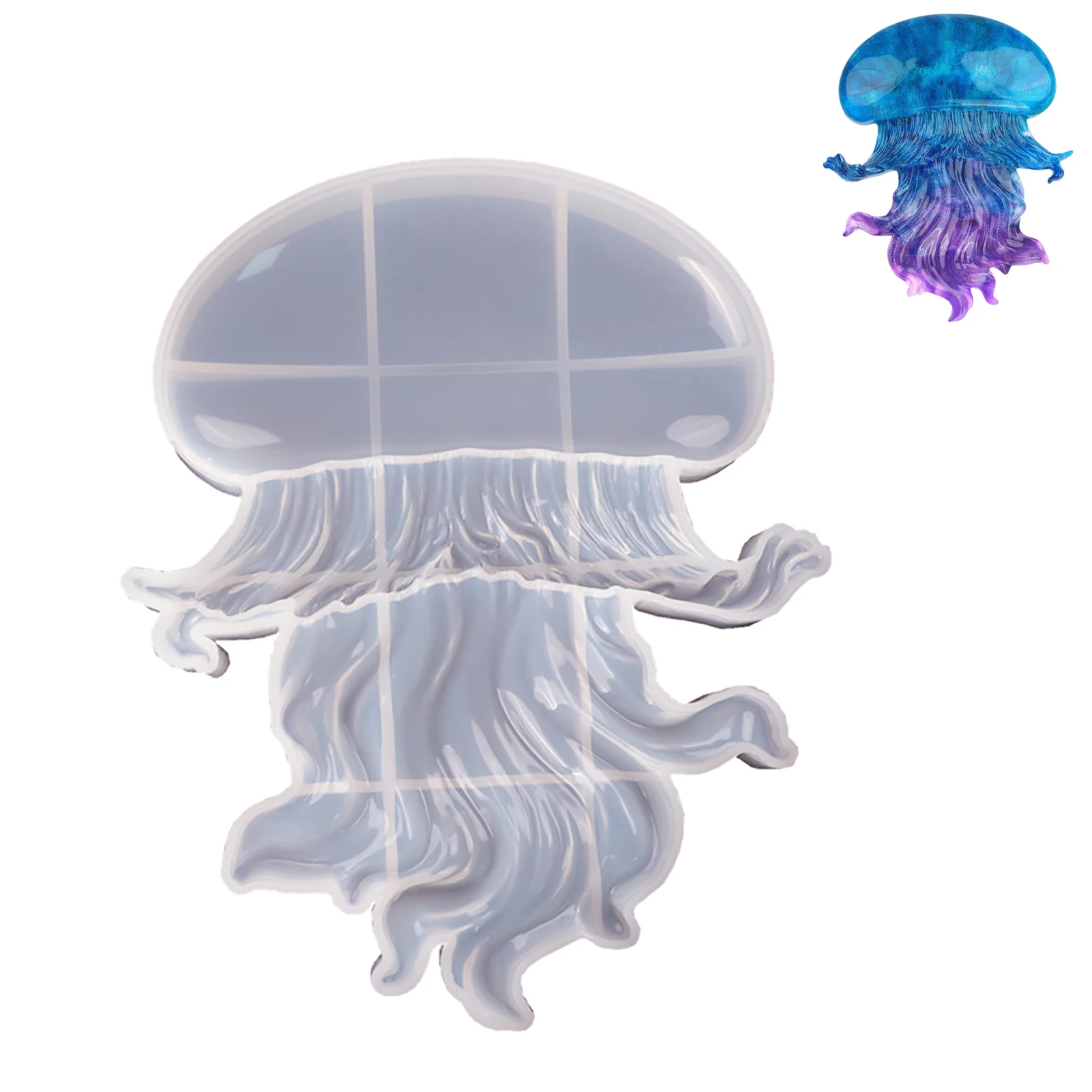 

Jellyfish Silicon Mold Jellyfish Marine Biological Mirror Silica Gel Mold Jellyfish Ornaments Resin Dropping Silicon Mould