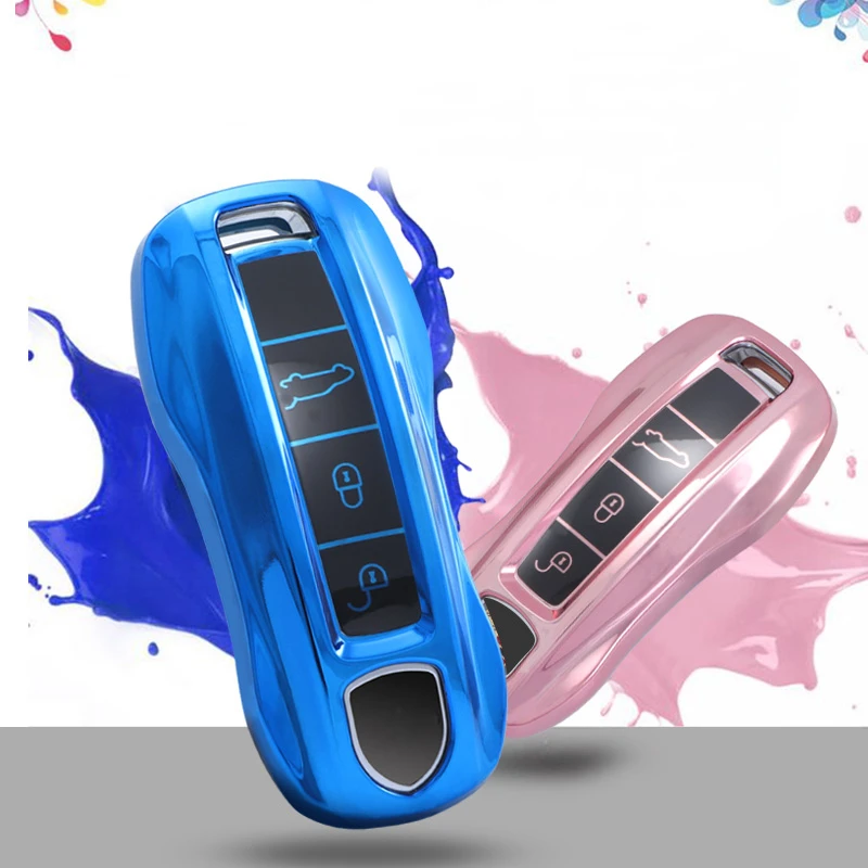

Wear-resistant New Soft TPU Car Key Case FullCover For Porsche Panamera Carman Macann Bobst Cayenne 911 970 981 991 996 92A 2017