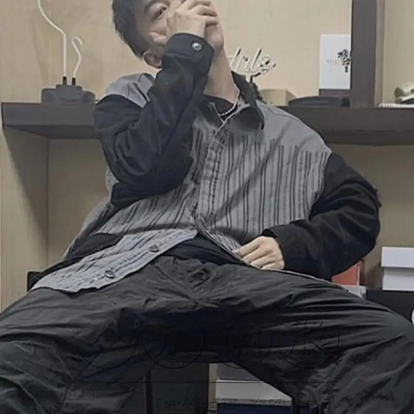 

CAVEMPT C.E STRIPE SHIRT JACKET Men Women Vintage Do Old Shirt Cav Empt Shirts