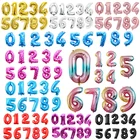 32-дюймовые цифры-шары, синие, черные, красные, золотые, серебряные цифры, фольгированные шары, шары для будущей мамы, дня рождения, вечеринки, свадьбы