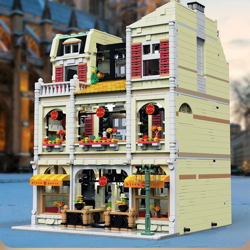 Конструктор детский модульный из 5588 блоков для пиццерии и улицы | Игрушки хобби