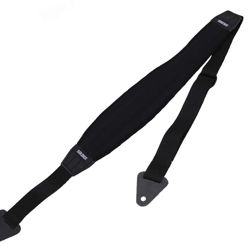 erweitern und verdicken schaum gummi schwarz akustische gitarre elektrische gitarre bass strap mit lederband ende verstellbaren gürtel free globa