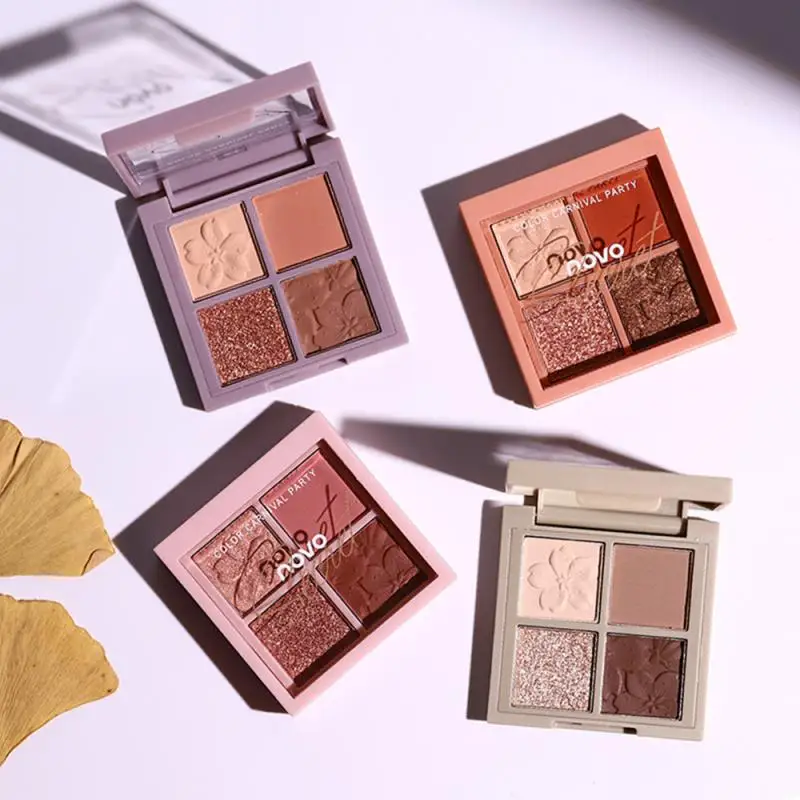 

4 Colors Profession Eye Shadow Palette Portable Highlight Shimmer Matte Eyeshadow Makeup Cosmetic TSLM1