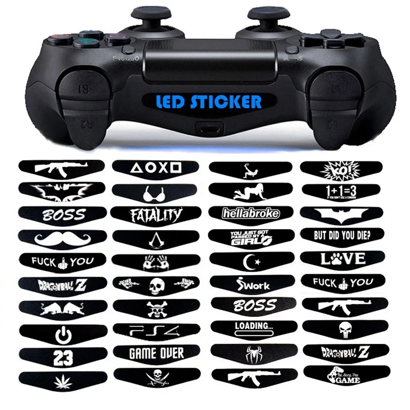 10 шт./лот виниловые светодиодные наклейки для игровой панели Sony Playstation 4 Dualshock PS4