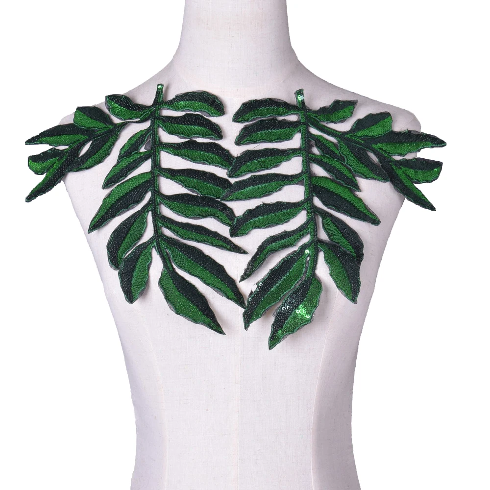 

1 шт. блестки, нашивки с зелеными листьями, аппликация с бусинами в виде растений, аппликация для утюга, Аппликации для одежды, нашивки