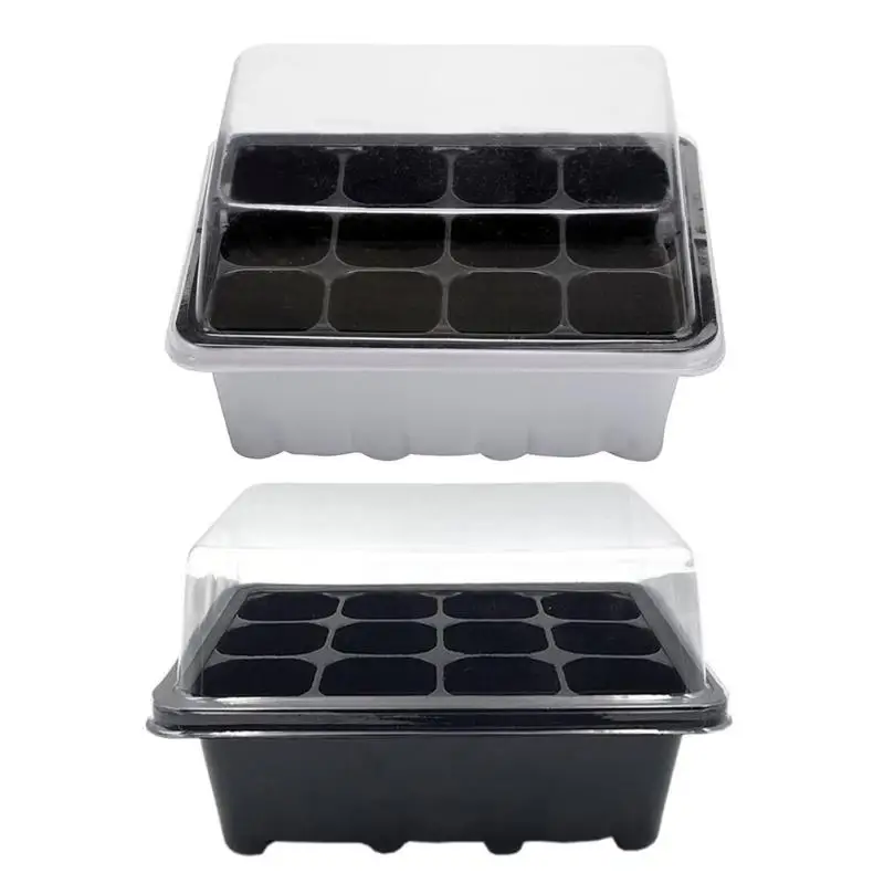 12 ячеек садовый горшок для рассады саженец поднос семян инструмент|Цветочные