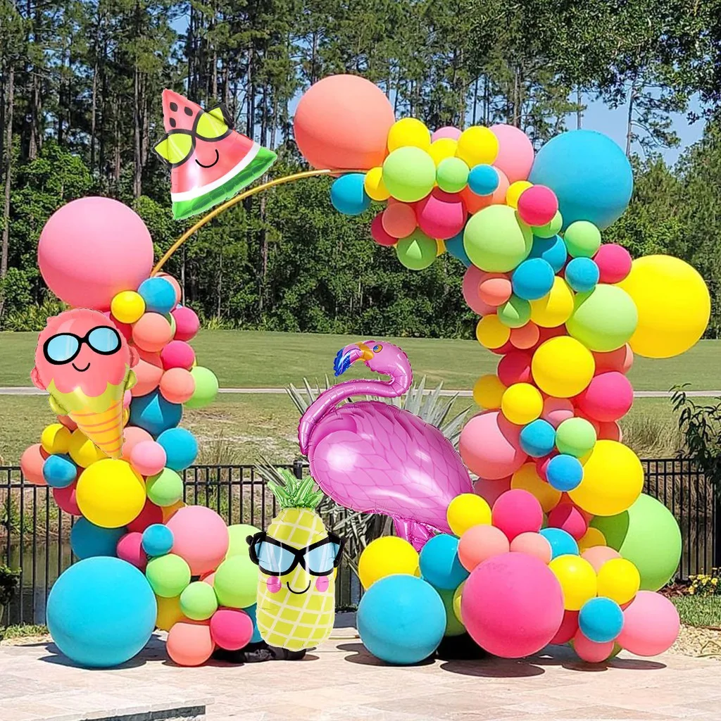 

Tropical Party Decor Hawaiian Balloon Garland Pineapple Flamingo Summer Jungle Theme Birthday Party Decorations Kids Boy Girl