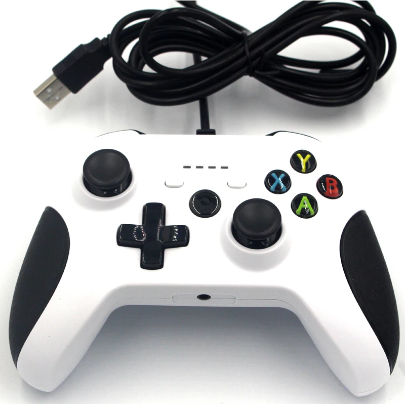 Проводной контроллер USB для Microsoft Xbox One контроллер геймпад для Xbox one тонкий компьютер Windows Mando для Xbox One джойстик - Цвет: white with black