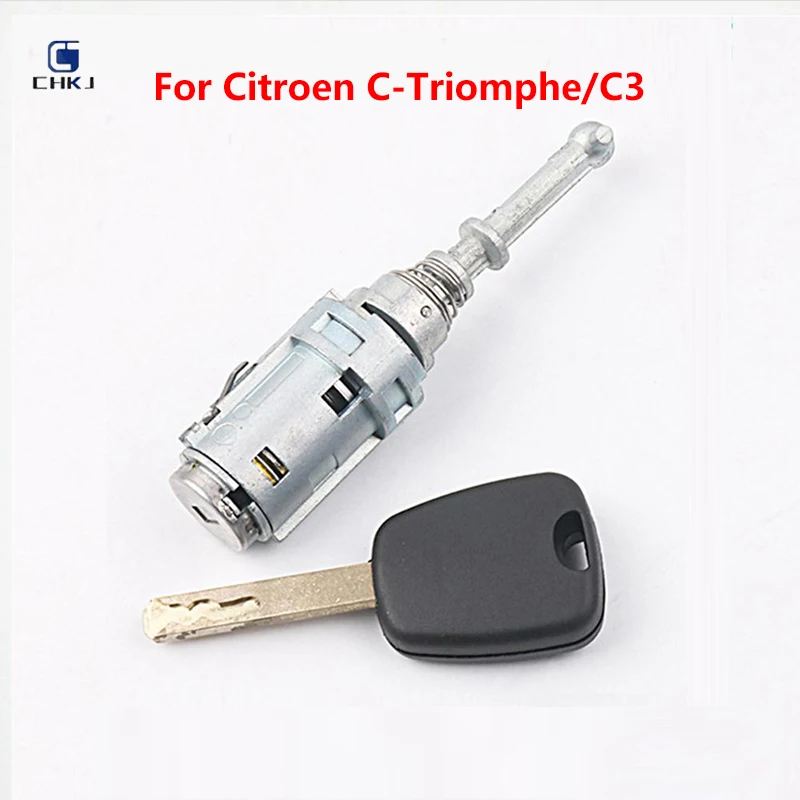 CHKJ For Locksmith Tool High Quality Car Left Door Lock Cylinder Locks With 1 Key Accessories Citroen C-Triomphe/C3 | Инструменты