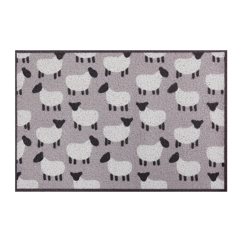 

Geometric Carpet Entrance Door mat Dust Mat for Entering The Door Cartoon Household Customizable Size Anti-skid Silk Ring Mats