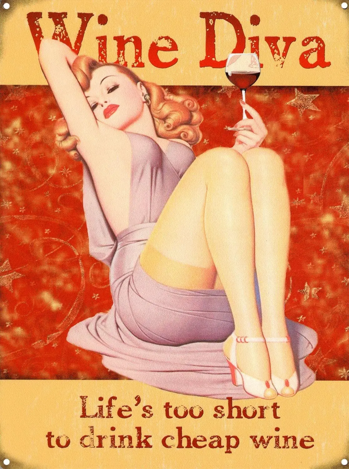 Жизнь слишком короткая дешевая винная забавная жестяная вывеска Настенный декор
