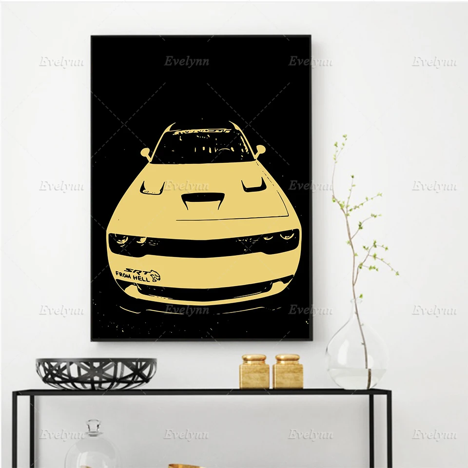 

Vintage Muscle Car Modern Home Decor Abstract Wall Art Canvas Painting Poster Retro Car Print Modular Picture For Bedroom Office