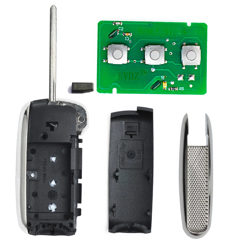 KEYECU модифицированный Bentley Стиль Флип дистанционный Автомобильный ключ 3 кнопки