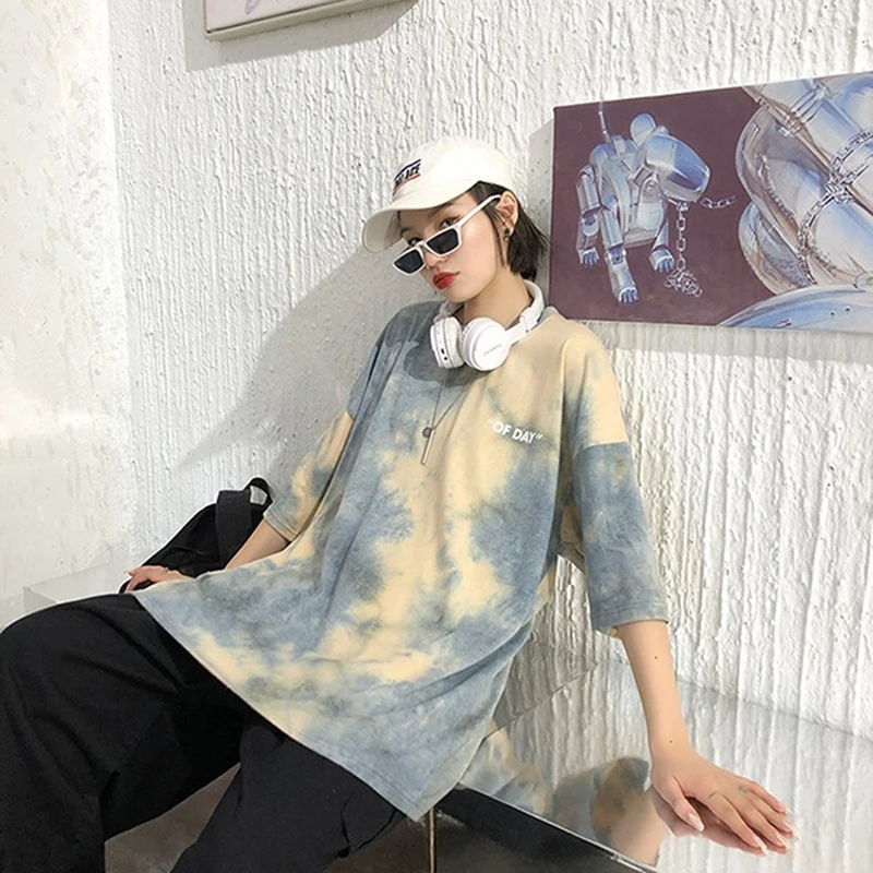 

Autumn Women T Shirt Creative Design Casual Loose O Neck Half Sleeves Casual New Fashion Female T Shirt Street Harajuku