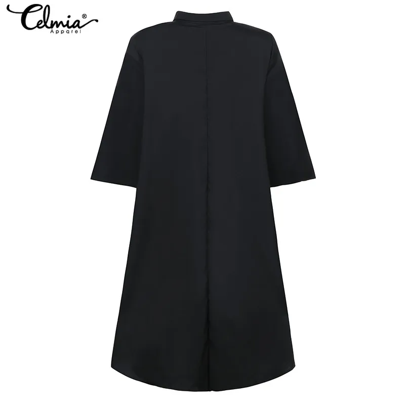 Женская шикарная белая длинная блузка Celmia Летняя асимметричная плиссированная