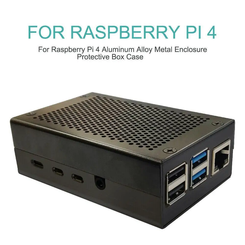Подходит для Raspberry Pi 4 металлический корпус Защитная коробка компьютерные