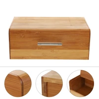 1pc bread box bamboo storage bin novel food container bamboo dustproof bread box assorted color