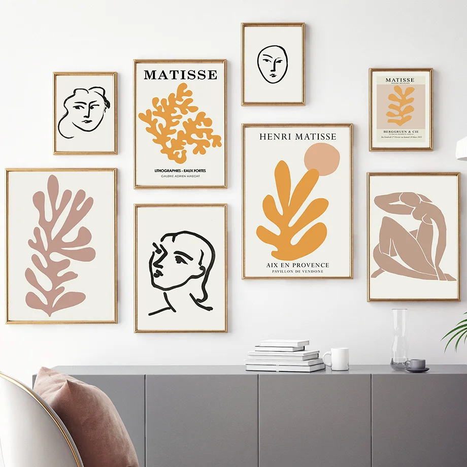 

Vintage Abstract Matisse Line Face Figure Wall Art Canvas Painting Nordic Posters And Prints Wall Pictures For Living Room Decor