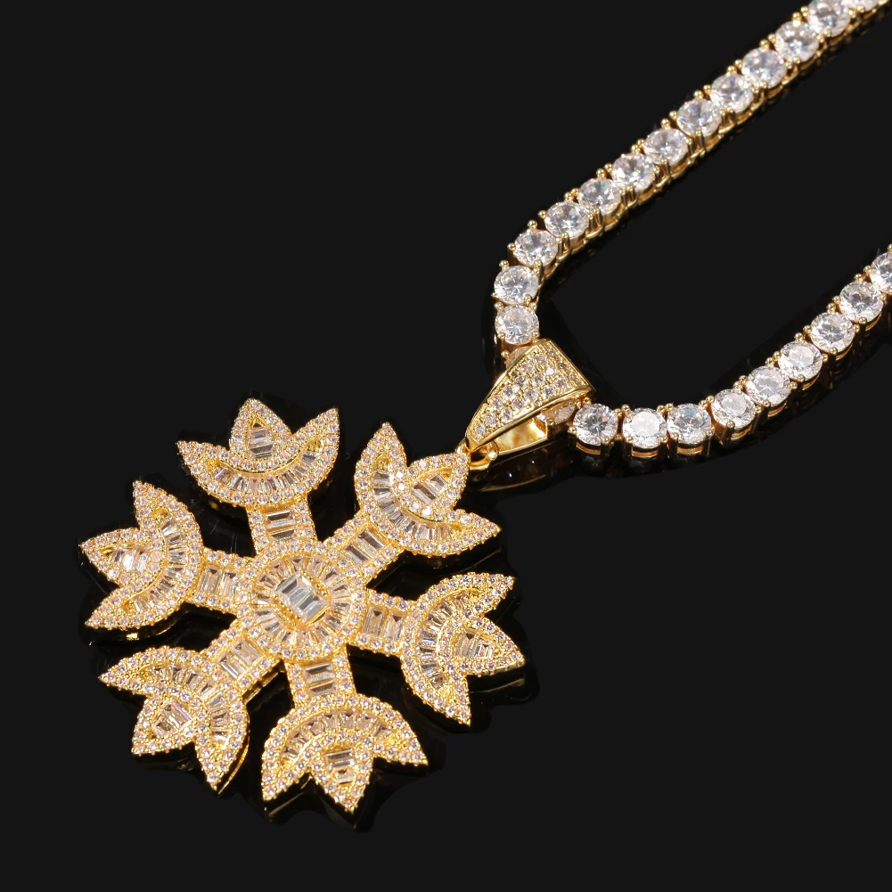 Шикарный Король на заказ снег Чешуйчатое ожерелье хип-хоп полный Iced Out кубического циркония Золото Серебро CZ камень