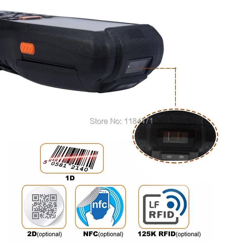 902 МГц 928 865 868 UHF RFID считыватель на большие расстояния 4G ручной КПК промышленный