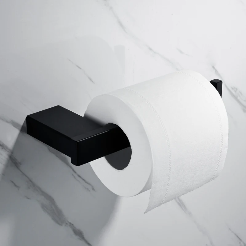

Bathroom Toilet Coverless Roll Paper Holder Stainless Steel Black Paper Towel Holder Roller Toilet Paper Holder Paper Towel Hook