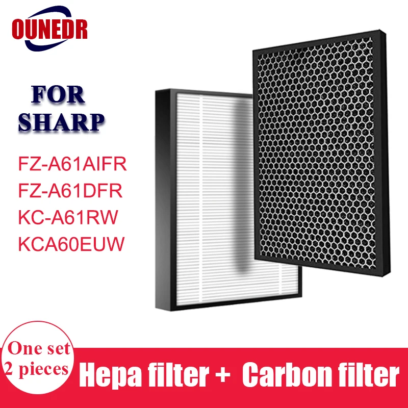 

Replacement FZ-A61HFR FZ-A61DFR air hepa Filter Activated carbon deodorizing filter for Sharp KC-A61RW KCA60EUW air purifier
