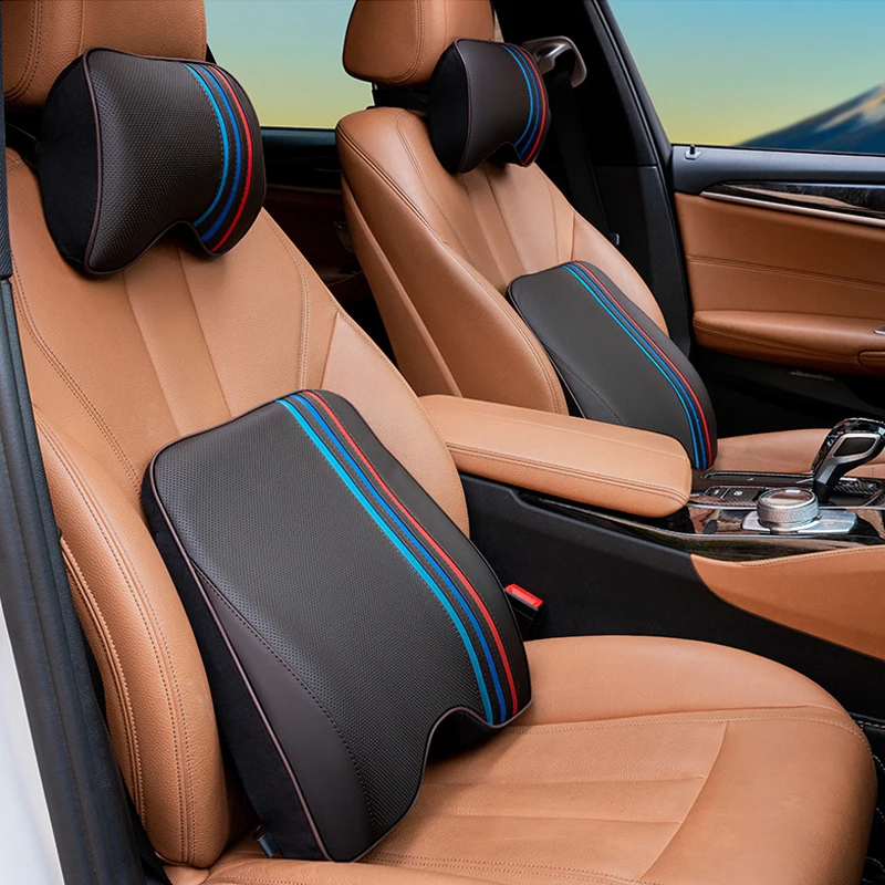 

Car Seat Headrest Lumbar Support Memory Cotton Waist Pad Interior For BMW G05 G06 G07 F15 F16 f25 F26 G02 F01 F10 Accessories