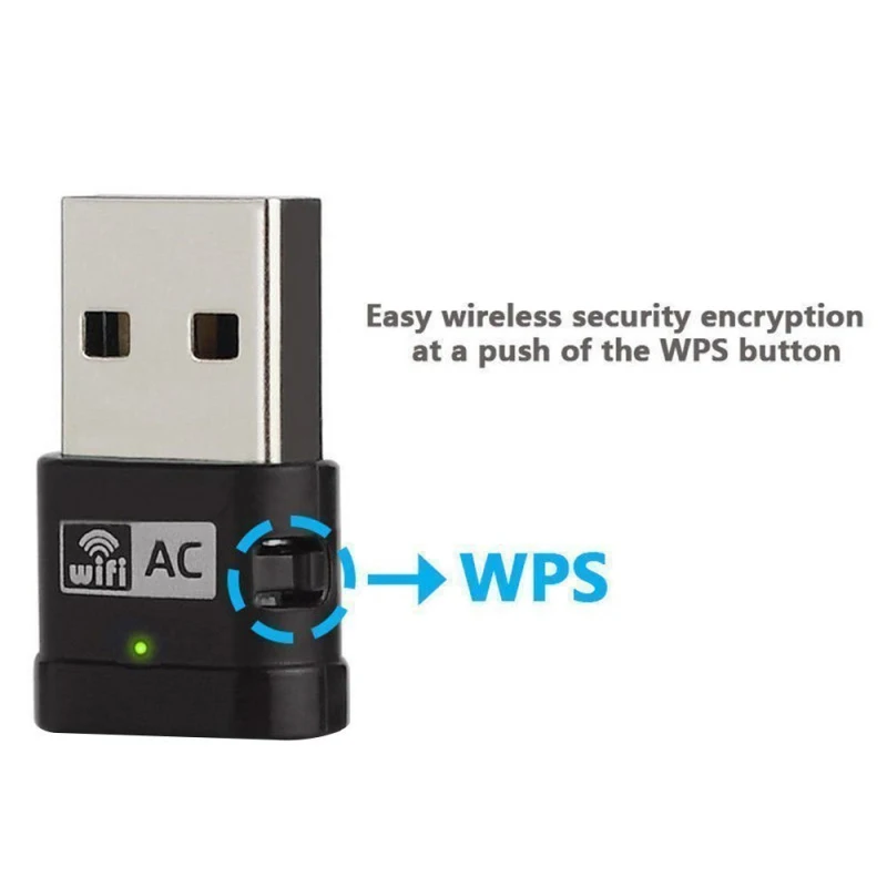

USB Wi-Fi адаптер 600 Мбит/с, 2,4 ГГц, 5 ГГц, 802.11b/n/g/ac