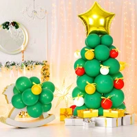 142pcs merry christmas balloon arch garland kit for party supplies green red white gold confetti balloons christmas party decor