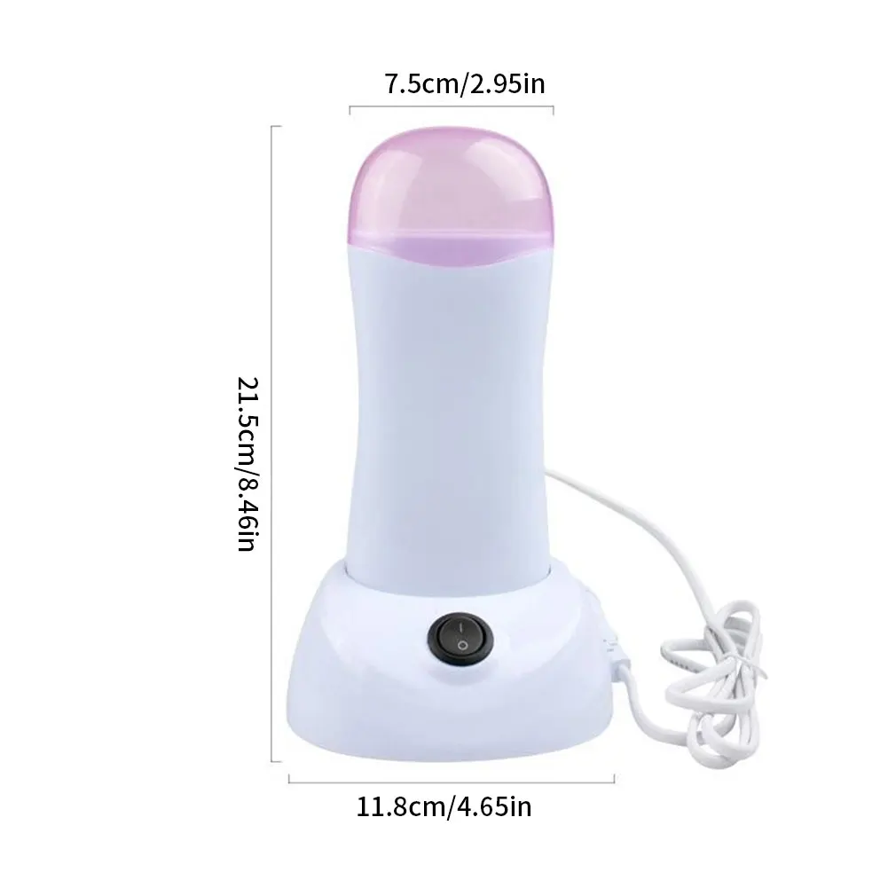 

Professional Single Handheld Depilatory Wax Portable Wax Warmer Electric Hair Removal Wax Bean Heater Depilatory Roll Pink